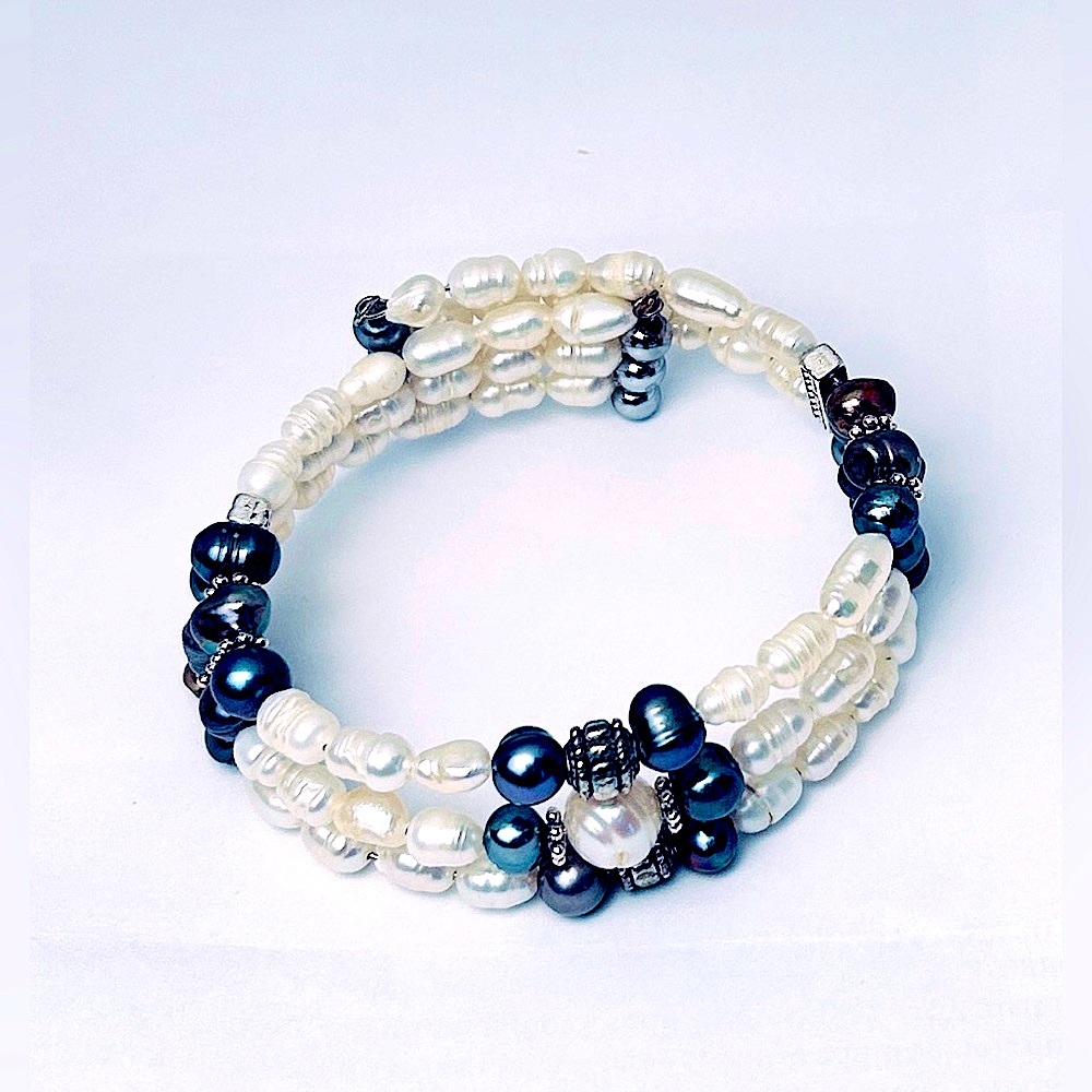 Genuine Fresh water Pearl Cuff bracelet!